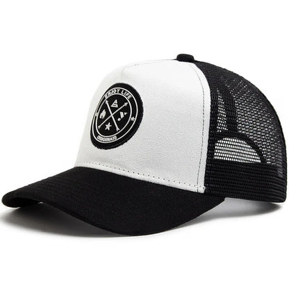 Four Seasons Mesh Baseball Cap Women Men Fashion Casual Breathable Letter Icon Unisex HipHop Trucker Caps Outdoor Sports Dad Hat