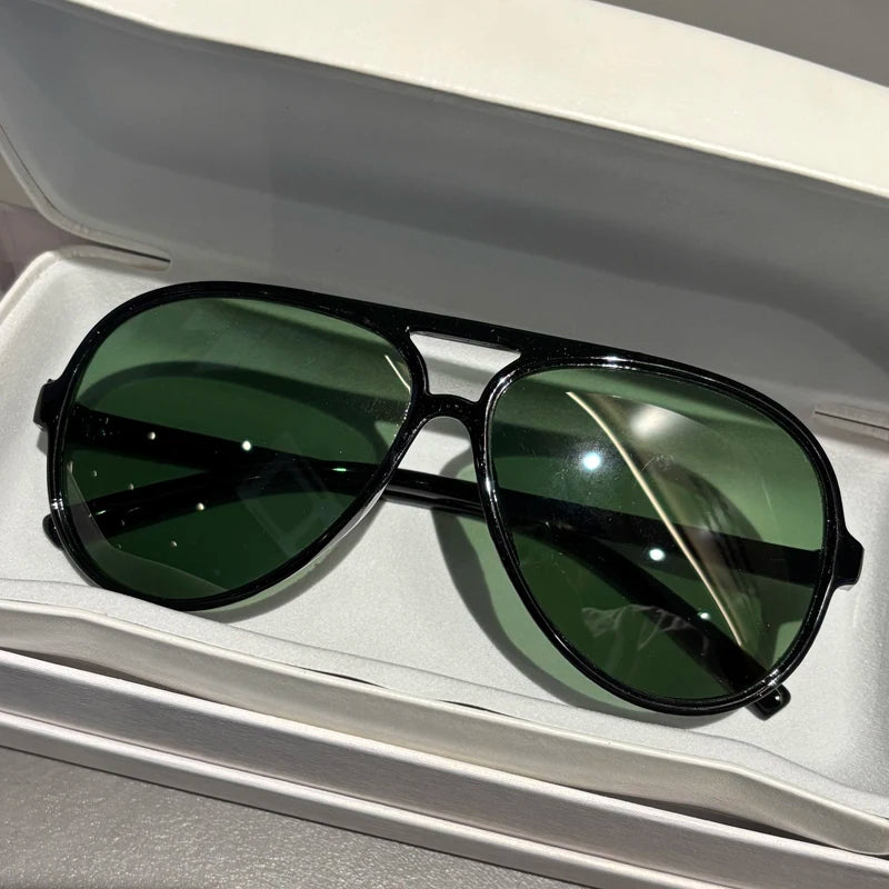 Glass Sunglasses For Men Pilot Style Toad Mirrors Specifically Designed For Driving Vacation UV Protection Sun Shading Large Fra