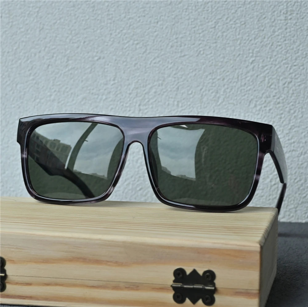 Vazrobe 165mm Oversized Black Polarized Sunglasses Men Large Huge Sun Glasses for Male Flat Top Steampunk Big Large Face