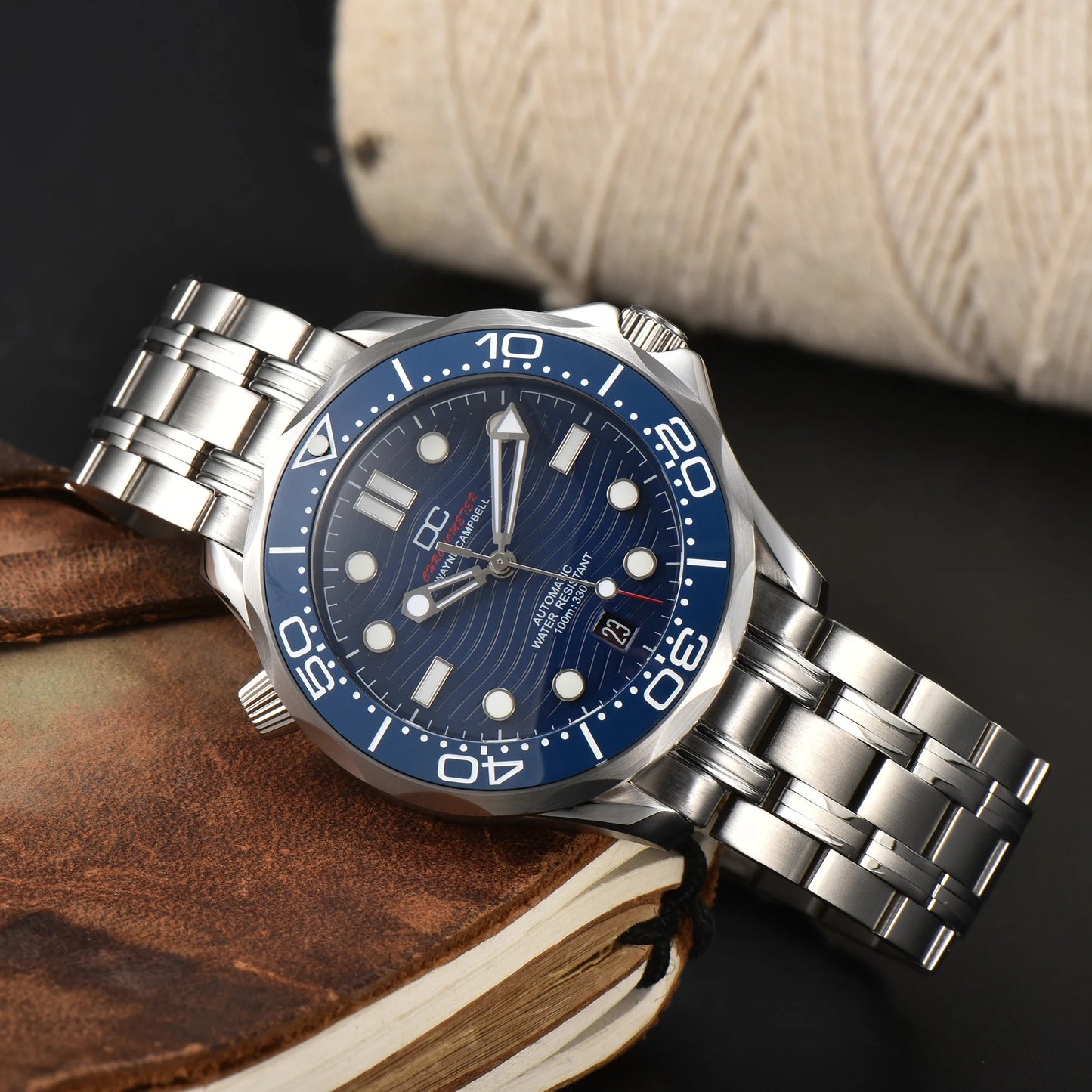 DWAYNE CAMPBELL Top-Luxus-NH35-Automatikuhr für Herren, mechanisch, Keramiklünette, wasserdichte klassische Business-Armbanduhr