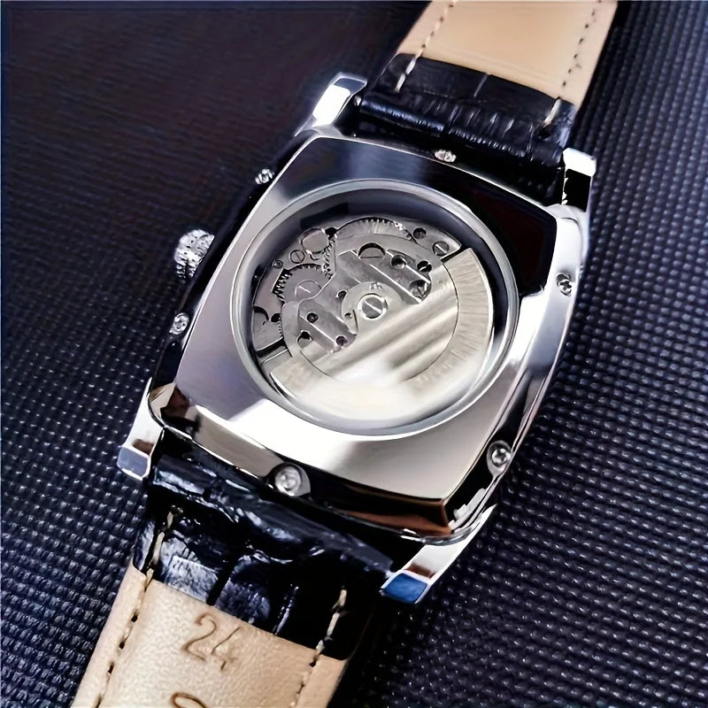 [Luxe mechanisch tourbillonhorloge] Lichtgewicht luxe mechanisch tourbillonhorloge voor heren – Volledig automatisch topmodel in trendy ‘skelet’-stijl, ideaal voor een zakelijke outfit of