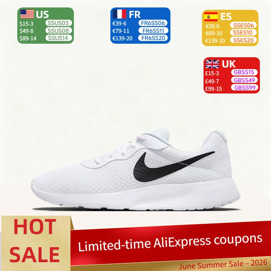 Nike Tanjun Fashionable Round-Toe Minimalist Low-Top Sneakers for Men - Lightweight, Comfortable, Breathable   DJ6258-100