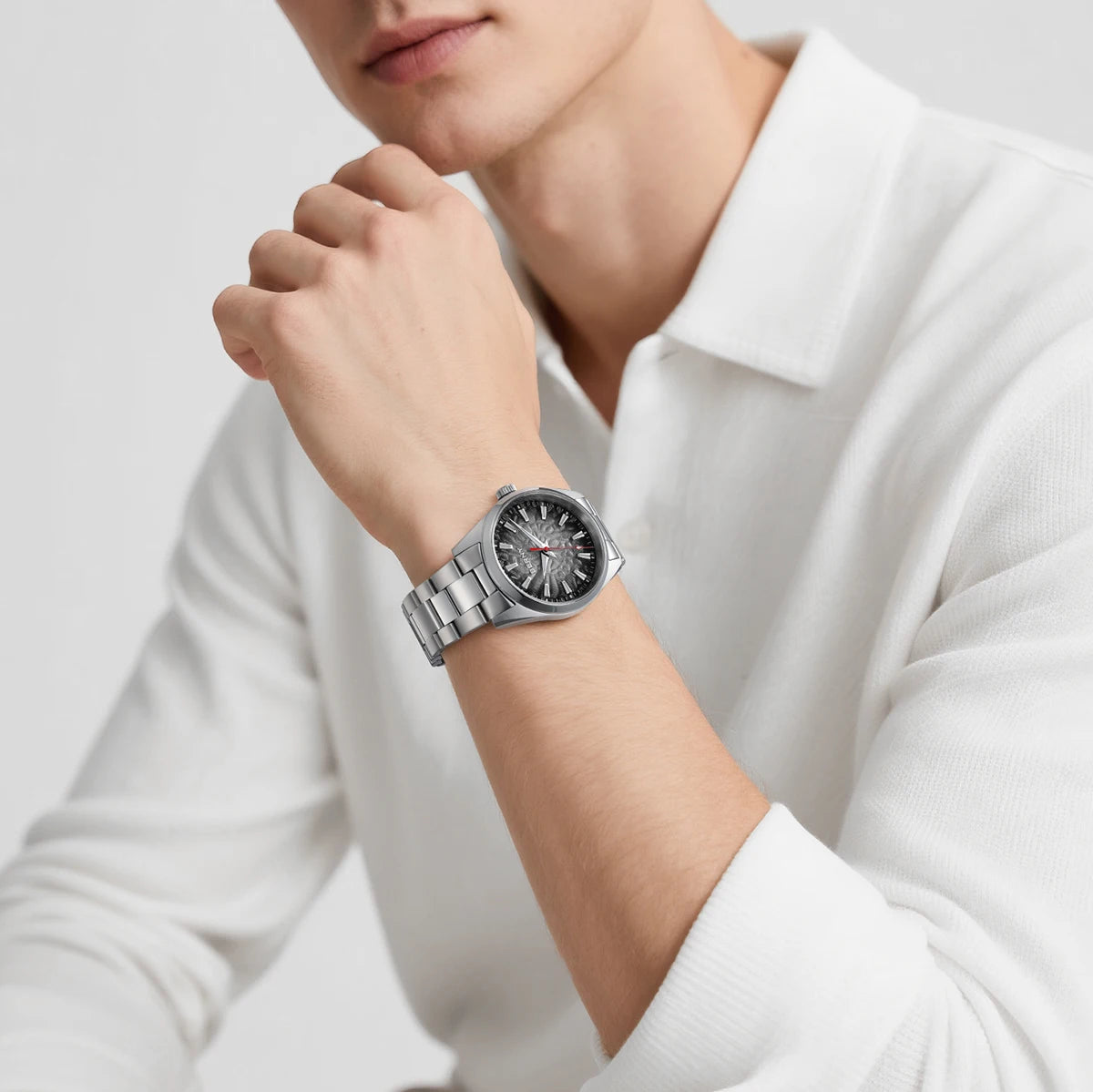 BERNY Men's Watch 10ATM Sapphire Luminous Fashion Quart Watches Full Stainless Steel Classic Dress Business Wristwatch