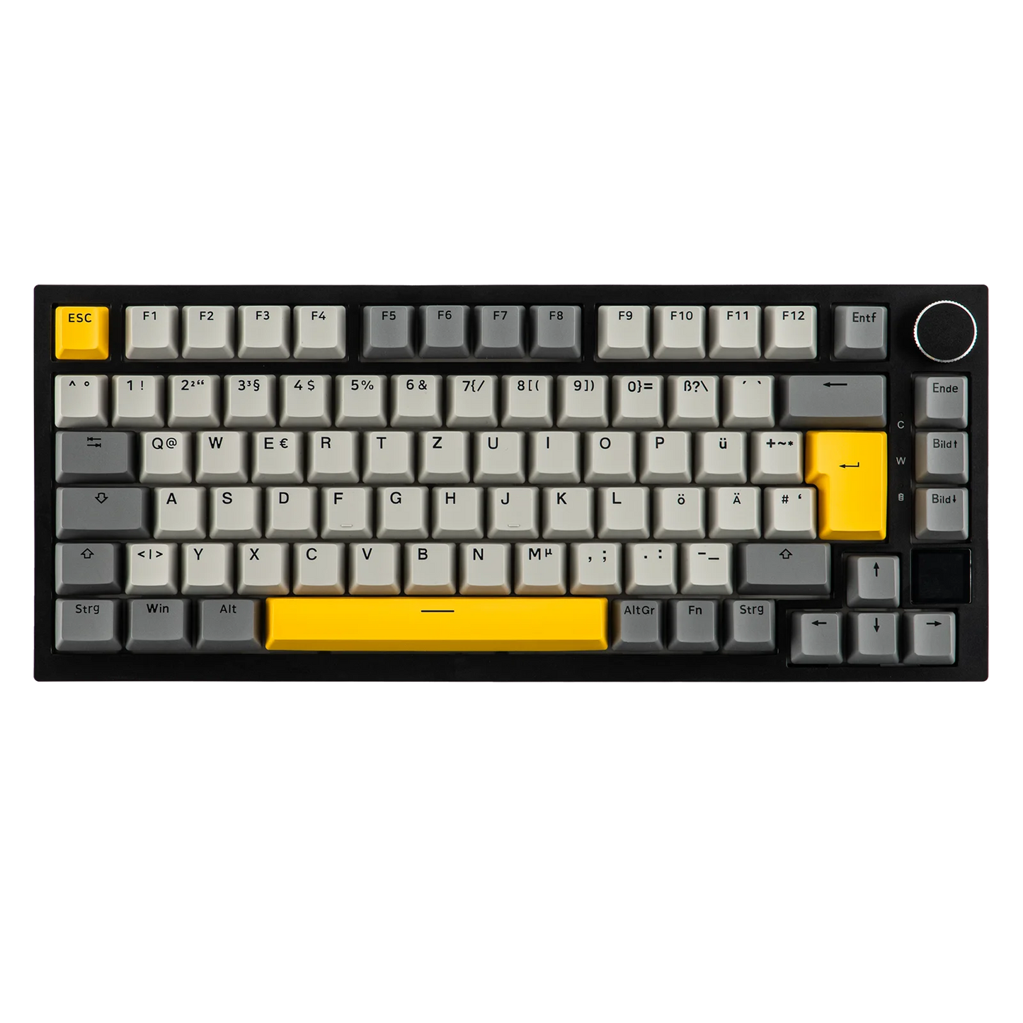 ISO-DE Layout AJAZZ AK820 PRO 75% QWERTZ German Layout Mechanical Keyboard Tri-Modes Wireless Keyboard with TFT Screen NKRO RGB