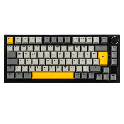 ISO-DE Layout AJAZZ AK820 PRO 75% QWERTZ German Layout Mechanical Keyboard Tri-Modes Wireless Keyboard with TFT Screen NKRO RGB