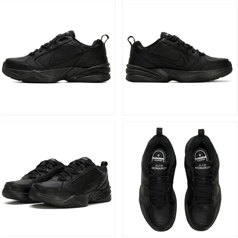 Nike Ανδρικά Παπούτσια Air Monarch IV Μαύρα Triple Black Dad Παπούτσια Τρεξίματος 415445-001