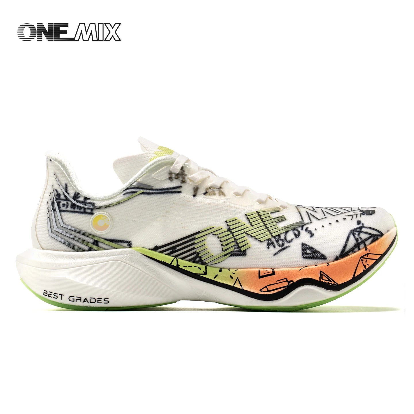 ONEMIX New Nylon Carbon Board Marathon Running Racing Shoes Shock-Absorbing Professional Stable Support Ultra-Light Rebound Sneakers