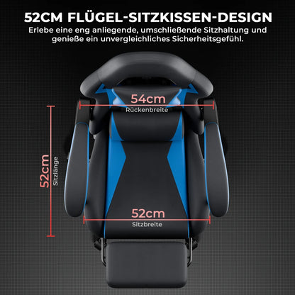 Gaming Chair Ergonomic Gaming Chair with Waist Cushion and Headrest, Office Chair Height Adjustable, Chair for Adult Girls Boy