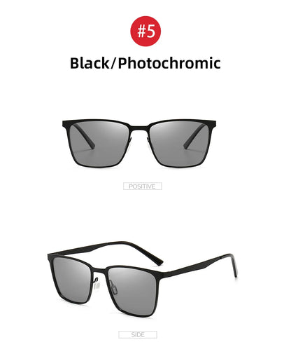 Men’s Retro Rectangular Polarized Sunglasses VIVIBEE, Matte Black UV400 Eyewear, Women Stylish Outdoor Driving Glasses
