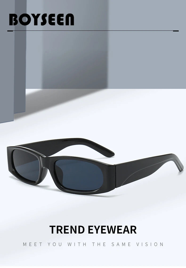 Hiphop Style Narrow Frame Black Sunglasses Men's Retro Effortless Orange Sunglasses UV400