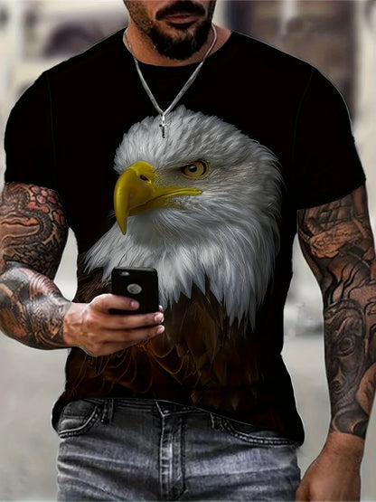 Fashion Eagle Graphic T Shirts Luxury T-Shirt Summer Men's T-Shirts Casual Tops Short Sleeve T-Shirt 3D Printing Men Clothing