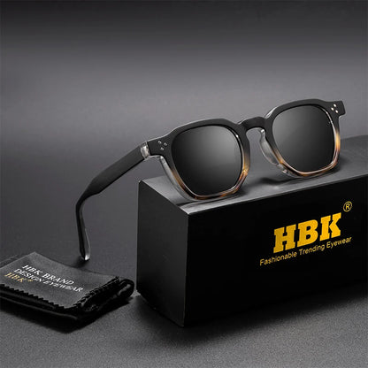 HBK Fashion Retro Men Sunglasses Classic Square Frame  Design Sun Glasses Women Outdoor Travel Party Business Festival Gift
