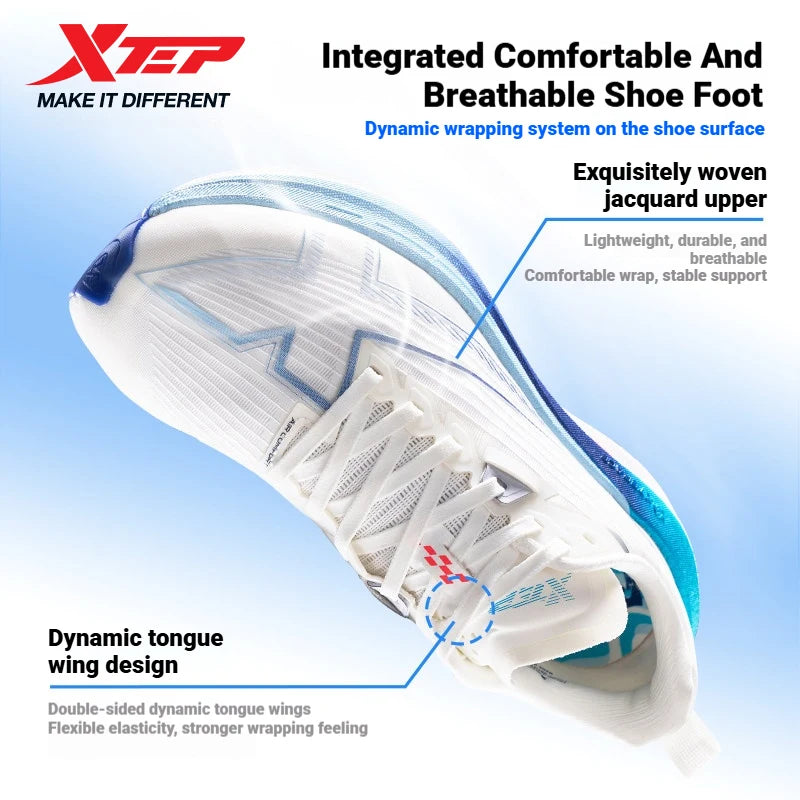 Xtep One Piece Modeling 5.0 Impact-Resistant Male‘s Combat Lightweight Quick-Drying Marathon Running Sneakers 874219110036