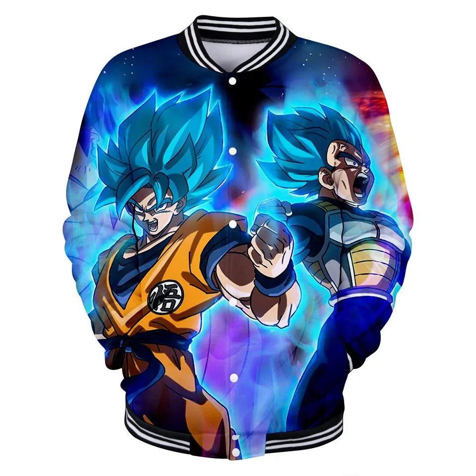 Dragon Ball Goku Kid Men Zipper Hoodie Cartoon Japan Style Anime Women Sweatshirt 2025 New Fashion Children Jackets Coat