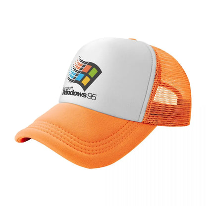 Șepci de baseball unisex „Windows 95 Geeks Nerd Mesh” – șepci de soare la modă, șepci ajustabile cu închidere tip snapback, șepci de pescuit – vânzare en gros – șepci Trucker noi