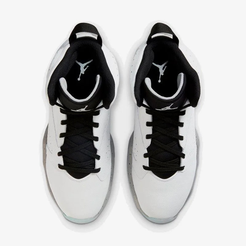 Jordan Lift Off Simple and Versatile Shock-Absorbing, Non-Slip, Wear-Resistant Mid-Top Retro Basketball Shoes for Men, White and Gray Ar4430-101