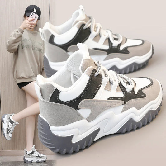 Sneakers for Women 2023 Autumn Slip-On Breathable Mesh Casual Shoes Women Heels Loafers