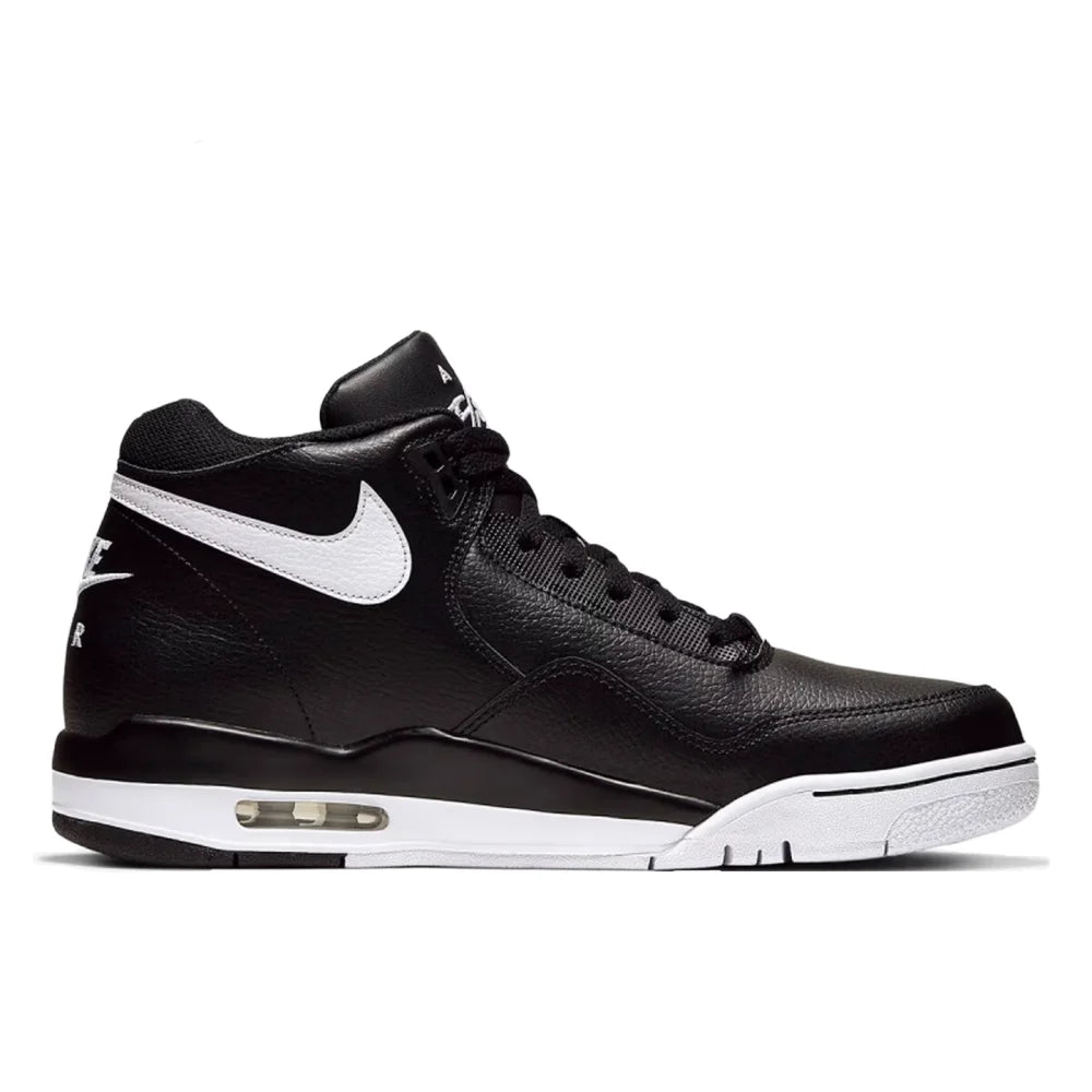 Sneakers da basket retrò Nike Flight Legacy Mid-Top da uomo, nero/bianco, BQ4212-002