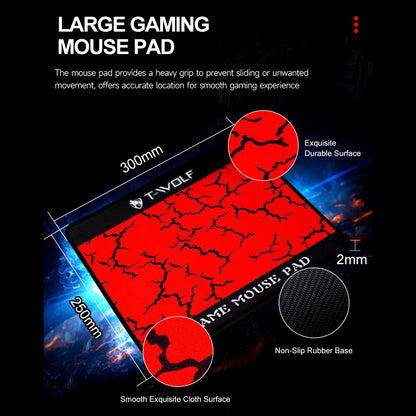 Conjunto Teclado e Rato Gaming 4 Peças Ergonómico, Teclado de 104 Teclas, Rato com Iluminação Respirante de 4 Cores, Auscultadores e Tapete de Rato Antiderrapante