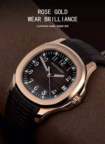 Specht&Sohne 2025 New Luxury Men Mechanical Wristwatch Miyota 8215 Stainless Steel Watch Green Rubber Sapphire Reloj Hombre