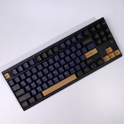 KBDiy 174 Keys GMK Blue Samurai Keycaps for Mechanical Keyboard  PBT Cherry Profile GMK Keycap Double Shot for Aula F75 F87 F99
