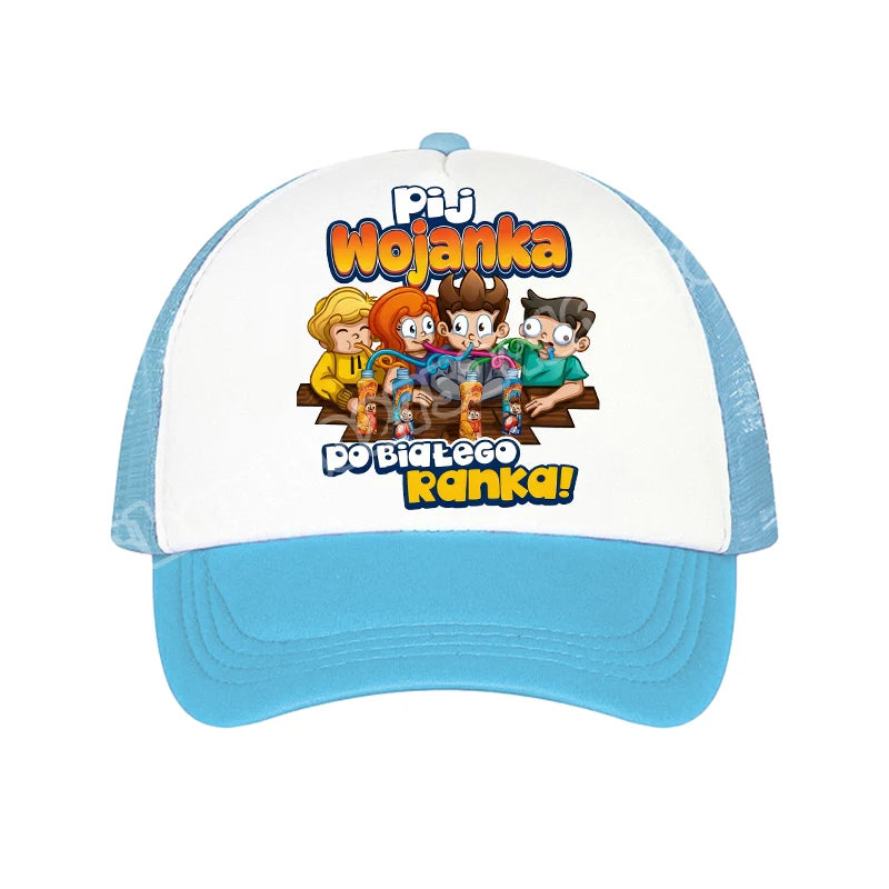 Boys Baseball Caps Wojan Team Anime Character Printed Sun Hat Kids Adults Adjustable Peaked Cap Cartoon Summer Casual Hats Gifts