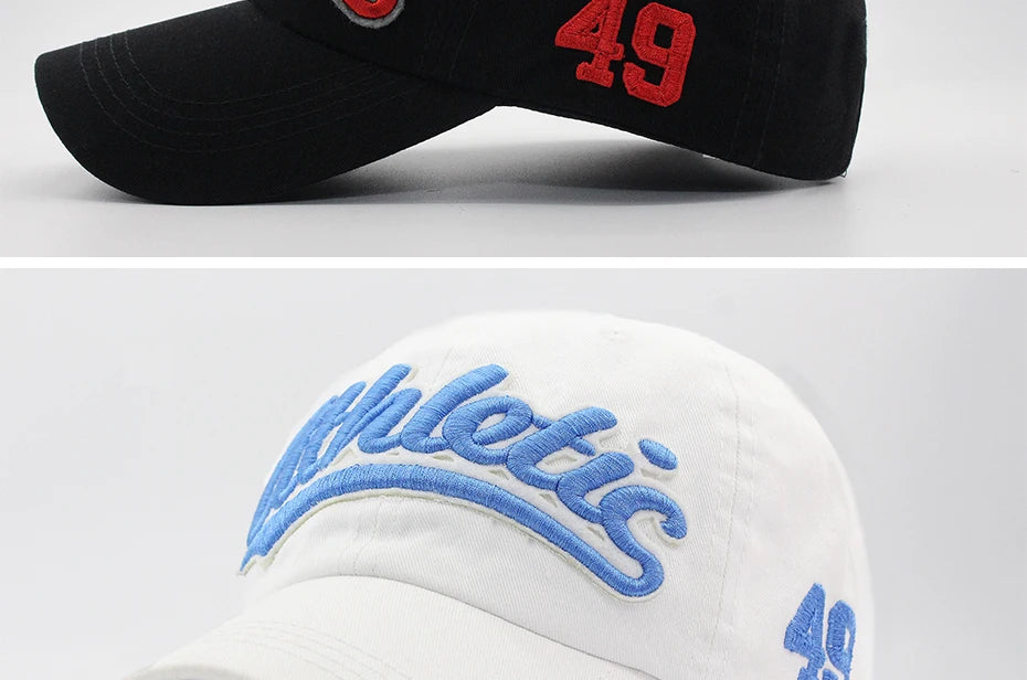 Czapka baseballowa z haftem wielkimi literami – męska letnia czapka codzienna, damska modna czapka typu snapback z bawełny, czapka z daszkiem w stylu hip-hopowym, jesienna czapka z regulowanym paskiem