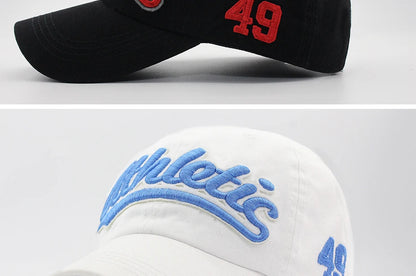 Czapka baseballowa z haftem wielkimi literami – męska letnia czapka codzienna, damska modna czapka typu snapback z bawełny, czapka z daszkiem w stylu hip-hopowym, jesienna czapka z regulowanym paskiem