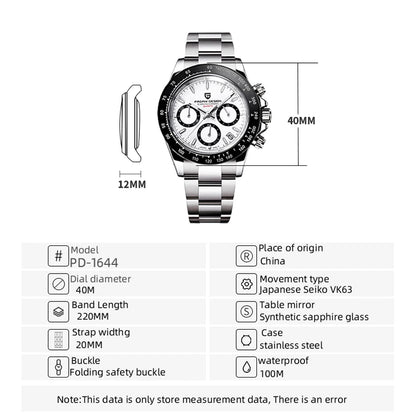 PAGANI DESIGN 2026 New Sport Chronograph Top Brand Luxury Quartz Watch For Men Sapphire crystal  Automatic Date Wrist watch Men