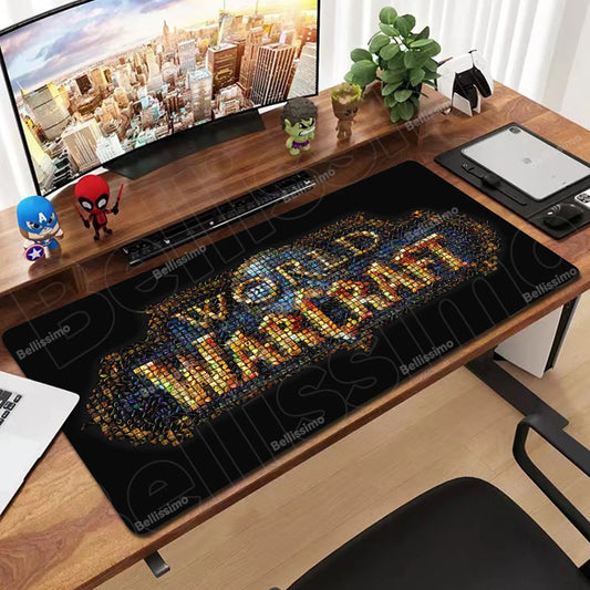 Duża podkładka gamingowa pod mysz World Of Warcraft 90x40, mata na biurko do gier, podkładka do CS:GO z naturalnej gumy, duża podkładka dla graczy XXL pod mysz komputerową