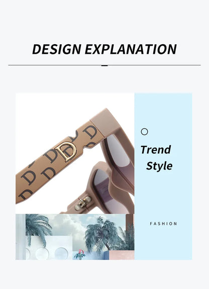 New Luxury D Brand Glamour Sunglasses For Women And Men Stylish Cat Eye Designer Eyewear Classic Fashion Unisex Glasses UV400