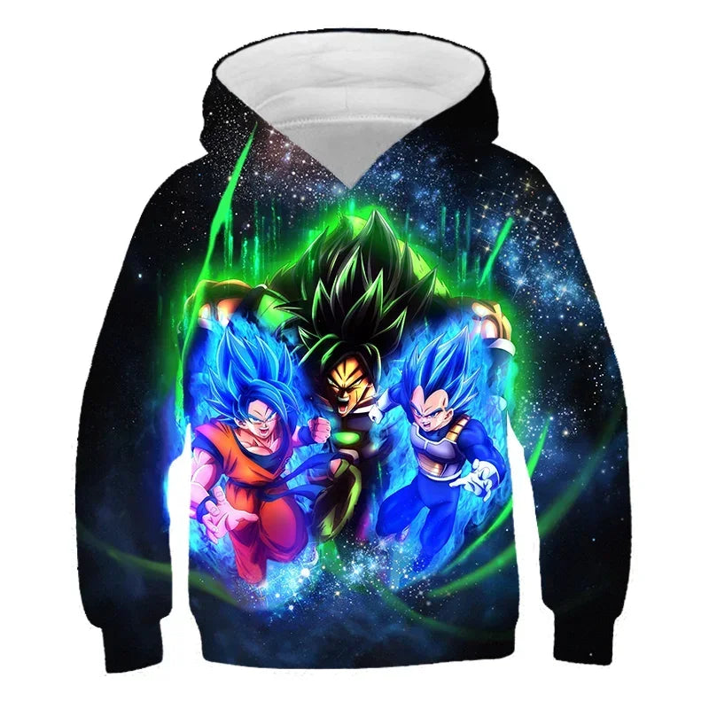 2025 Autumn Cool Dragon Ball Z Kids Boys Sweatshirts Children Casual Boy Hoodies Pullover Anime Dragon Ball Hoodie Hooded Coats