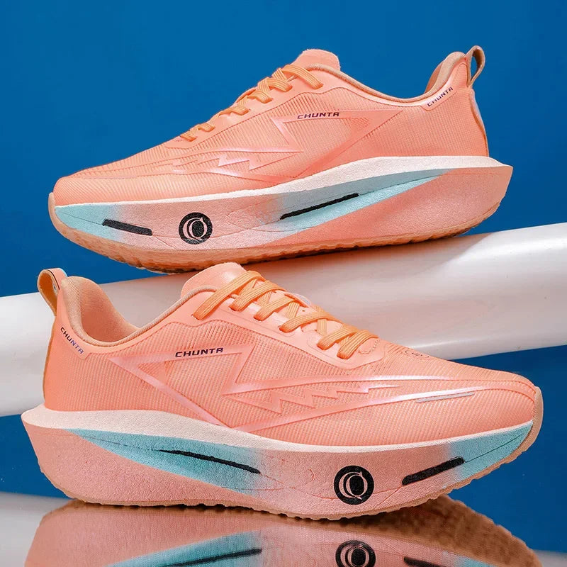 Brand Men's Carbon Plate Running Shoes Soft Cushion Shock Absorbing Sports Shoes Unisex Sneakers Light Anti-Slip Training Shoes