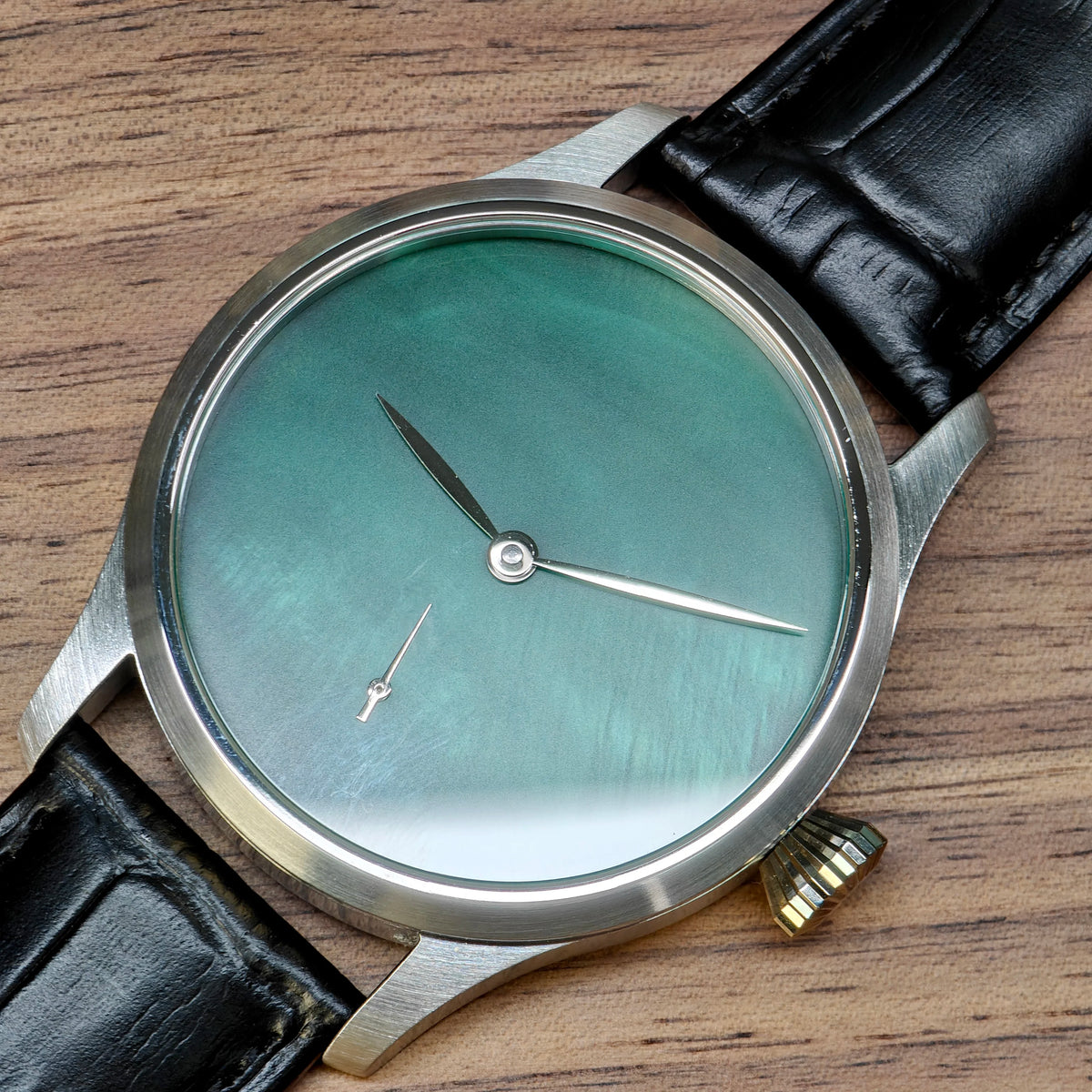 CORGEUT 42mm Custom Logo Watch Men ST3621 Hand Wind Mechanical Green MOP Dial Sapphire Glass Luxury Personalized Wristwatch