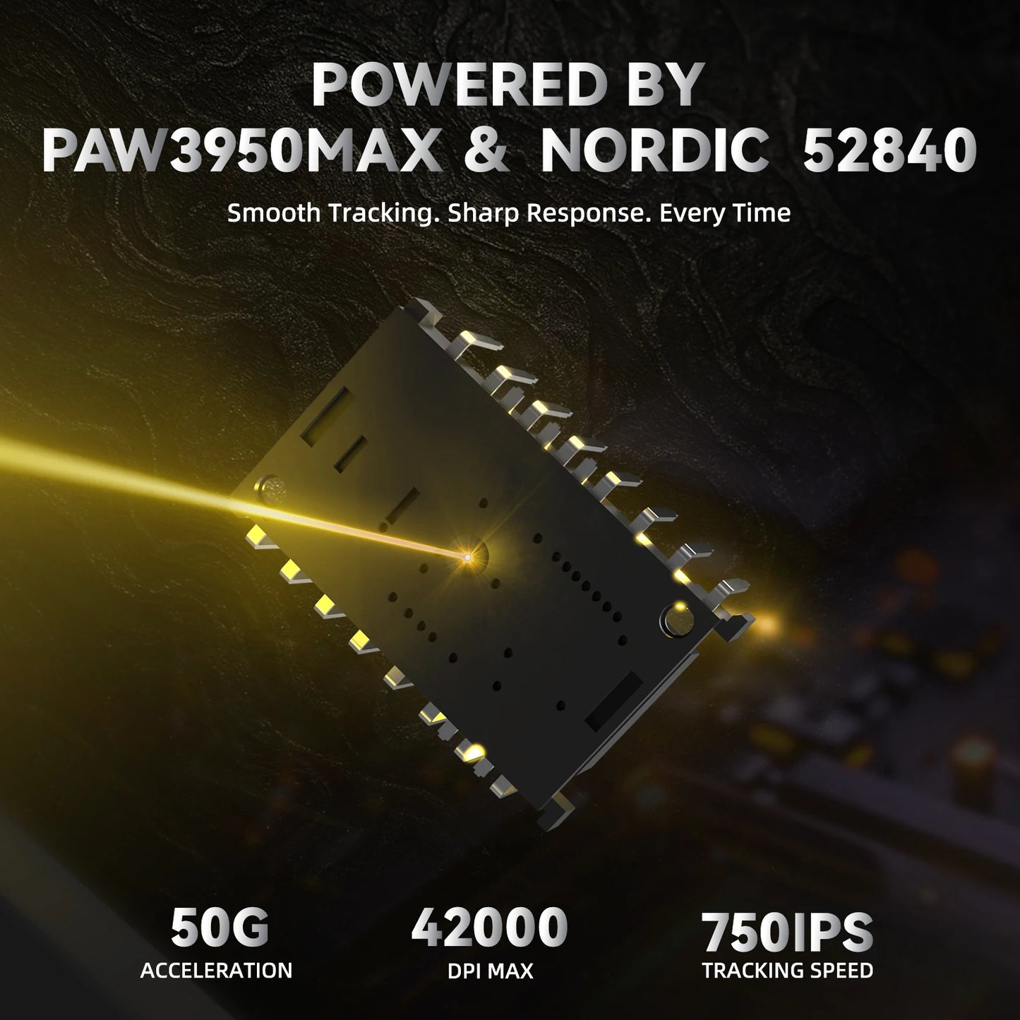 ATTACK SHARK R11 ULTRA trådlös gamingmus i kolfiber, 8000Hz, PAW3950MAX, 42000DPI, 49g lättvikt, 20000FPS, Nordic 52840
