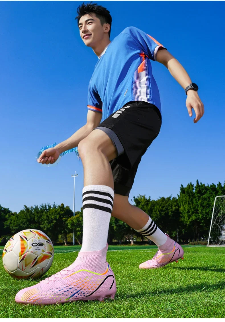 Mens Football Field Boots Ultralight Turf Indoor Society Training Soccer Shoes Cleats for Kids Sneakers TF/FG Football Shoes
