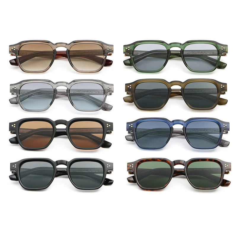 Peekaboo irregular sunglasses for women black brown retro style square sun glasses for men uv400 summer accessories 2025
