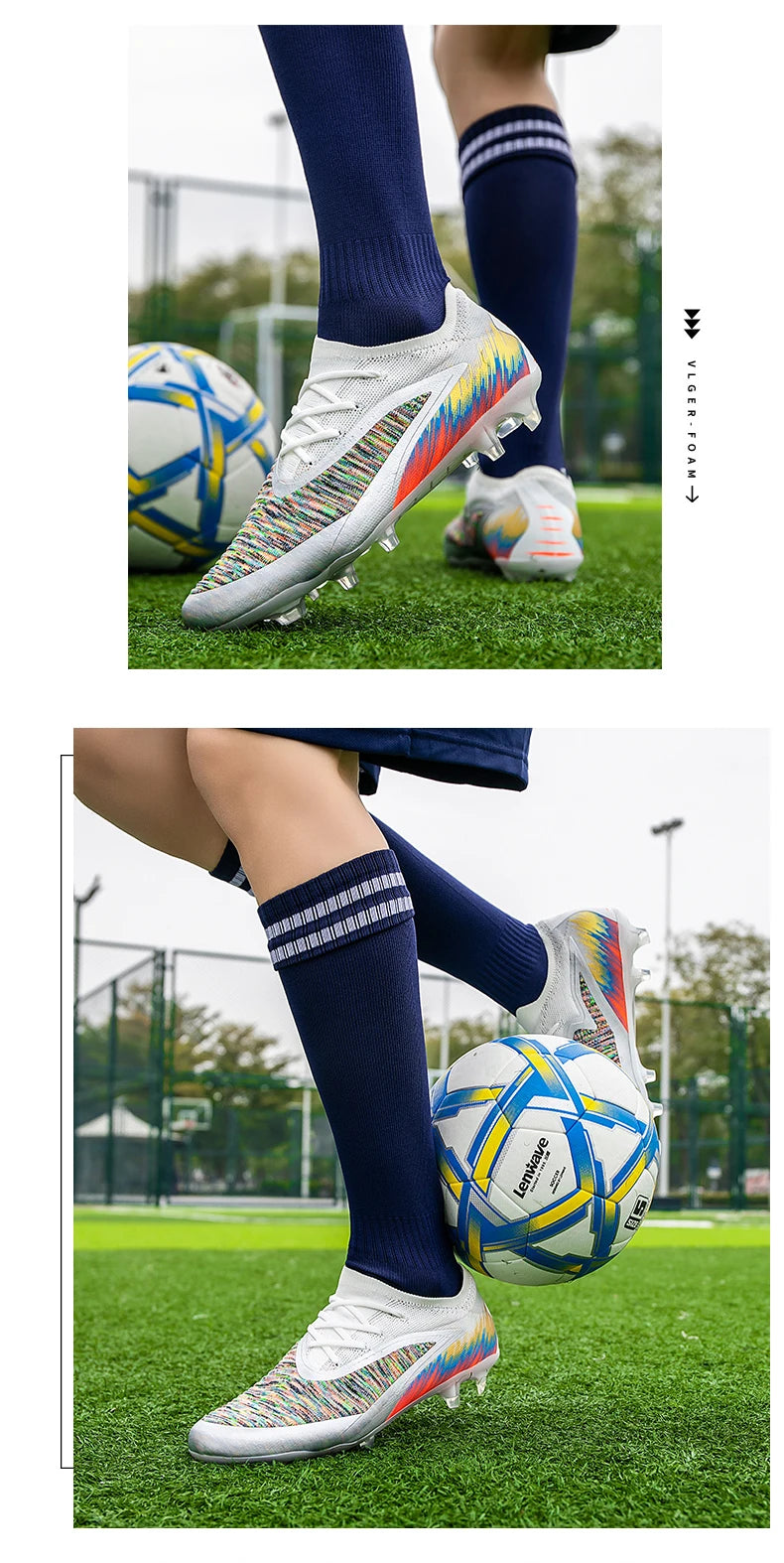 New Men Football Boots Training Ultralight Outdoor Drop Shipping Soccer Shoes Cleats Shoes Soccer Long Spikes FG Non-Slip
