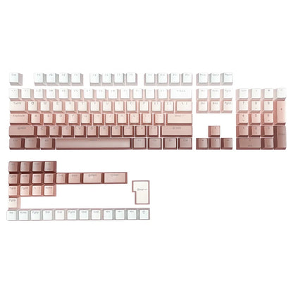 Teclas Gamer RGB retroiluminadas em degradé para teclado mecânico com switch MX, perfil OEM, PBT, branco e azul, layout ISO, teclas DIY