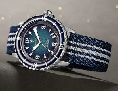 CADISEN Deep Explorer 2025 New Automatic Mechanical Watch Man Canvas Strap Wristwatch 8215 Luxury Luminous Waterproof Watches