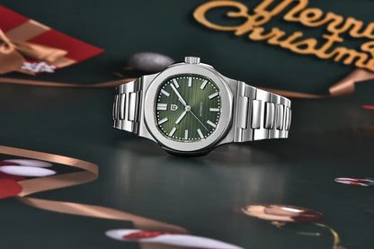 PAGANI DESIGN 2026 New Luxury Automatic Watch  Men Mechanical Wristwatch Stainless Steel Sapphire glass 40MM Barrel dial Watch
