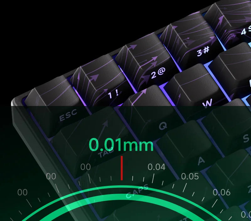 MONSGEEK FUN60 PRO&MAX HE Teclado mecânico 60% sem fios para gaming com switches magnéticos, Rapid Trigger 8K, ARGB e personalização