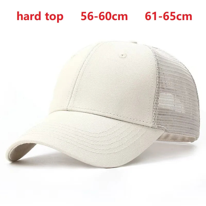 Bejzbol kape za muškarce s velikom glavom, za žene, XXL, prevelike, visoke krune, podesive, jednobojne, s kopčom (snapback), 56-60 cm, 60-65 cm