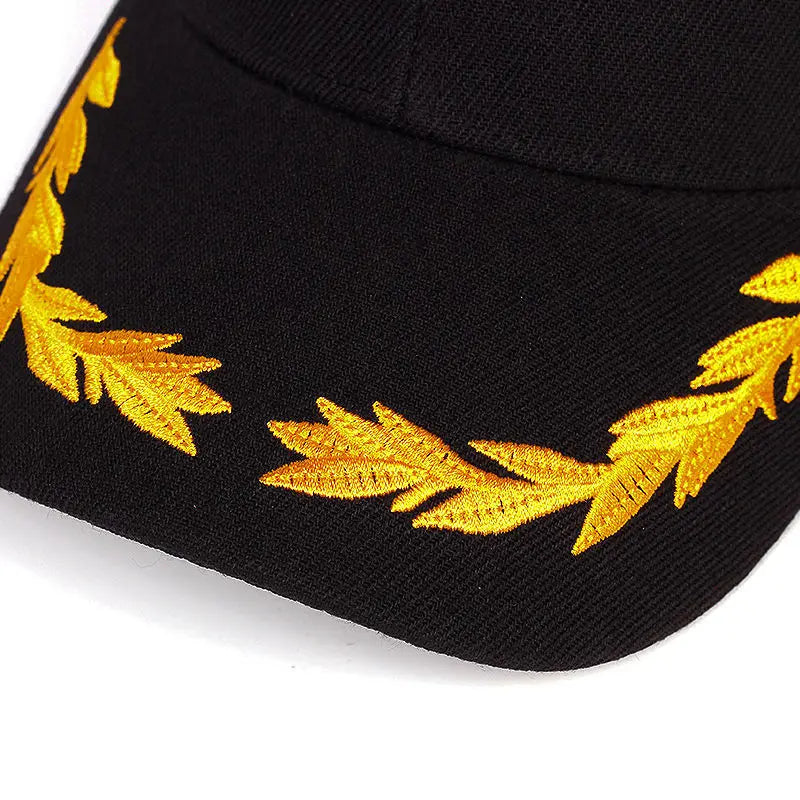 Custom Logo Men Adjustable Spring Autumn Baseball Cap Solid Wheat ear embroidery Fashion Trucker Cap Women Peaked Cap Fs Sun Hat