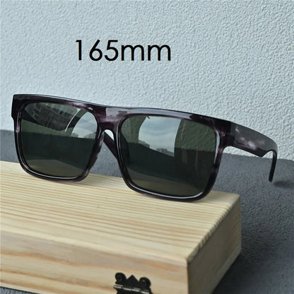 Vazrobe 165mm Oversized Black Polarized Sunglasses Men Large Huge Sun Glasses for Male Flat Top Steampunk Big Large Face