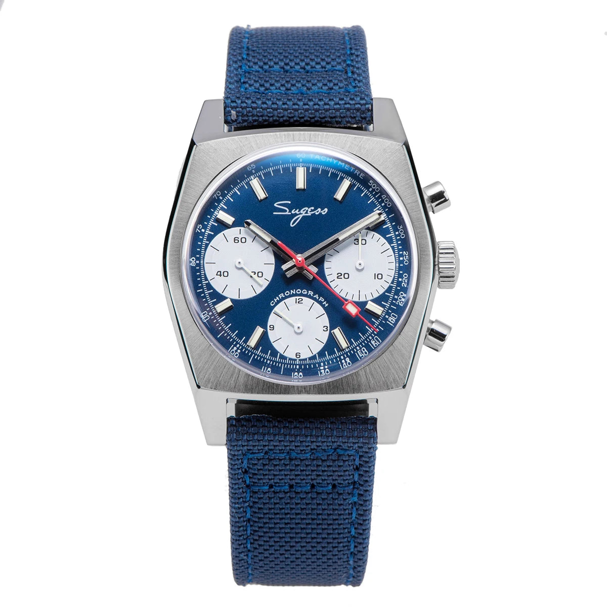 Sugess 37mm Men's Pilot Watches Original ST19 Chronograph Swanneck Mechanical Wristwatches Dome Sapphire Crystal Force Army 2024