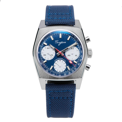 Sugess 37mm Men's Pilot Watches Original ST19 Chronograph Swanneck Mechanical Wristwatches Dome Sapphire Crystal Force Army 2024