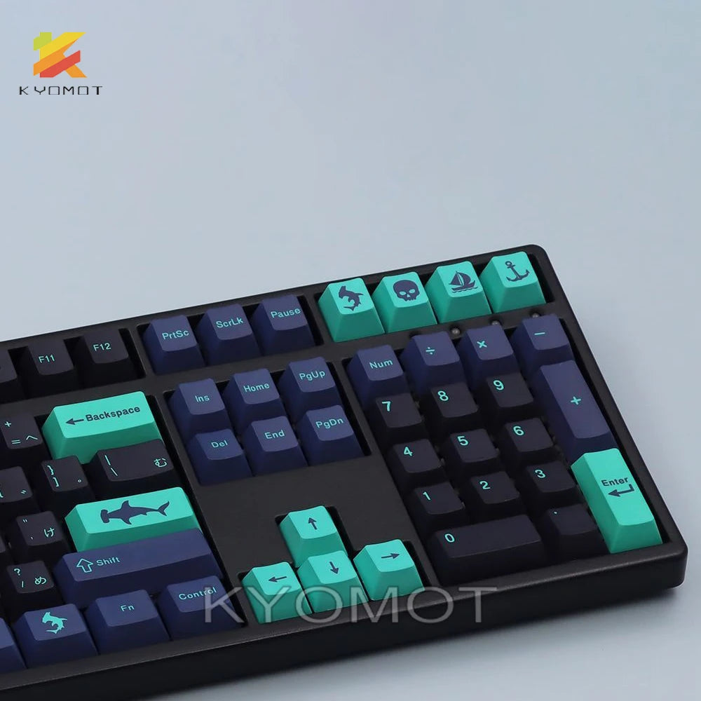 KYOMOT GMK Hammerhead Keycaps PBT Dye Sub 148 Keys Cherry Profile Keycap for MX Switch DIY Layout IKBC Filco Mechanical Keyboard