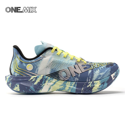 ONEMIX New Nylon Carbon Board Marathon Running Racing Shoes Shock-Absorbing Professional Stable Support Ultra-Light Rebound Sneakers