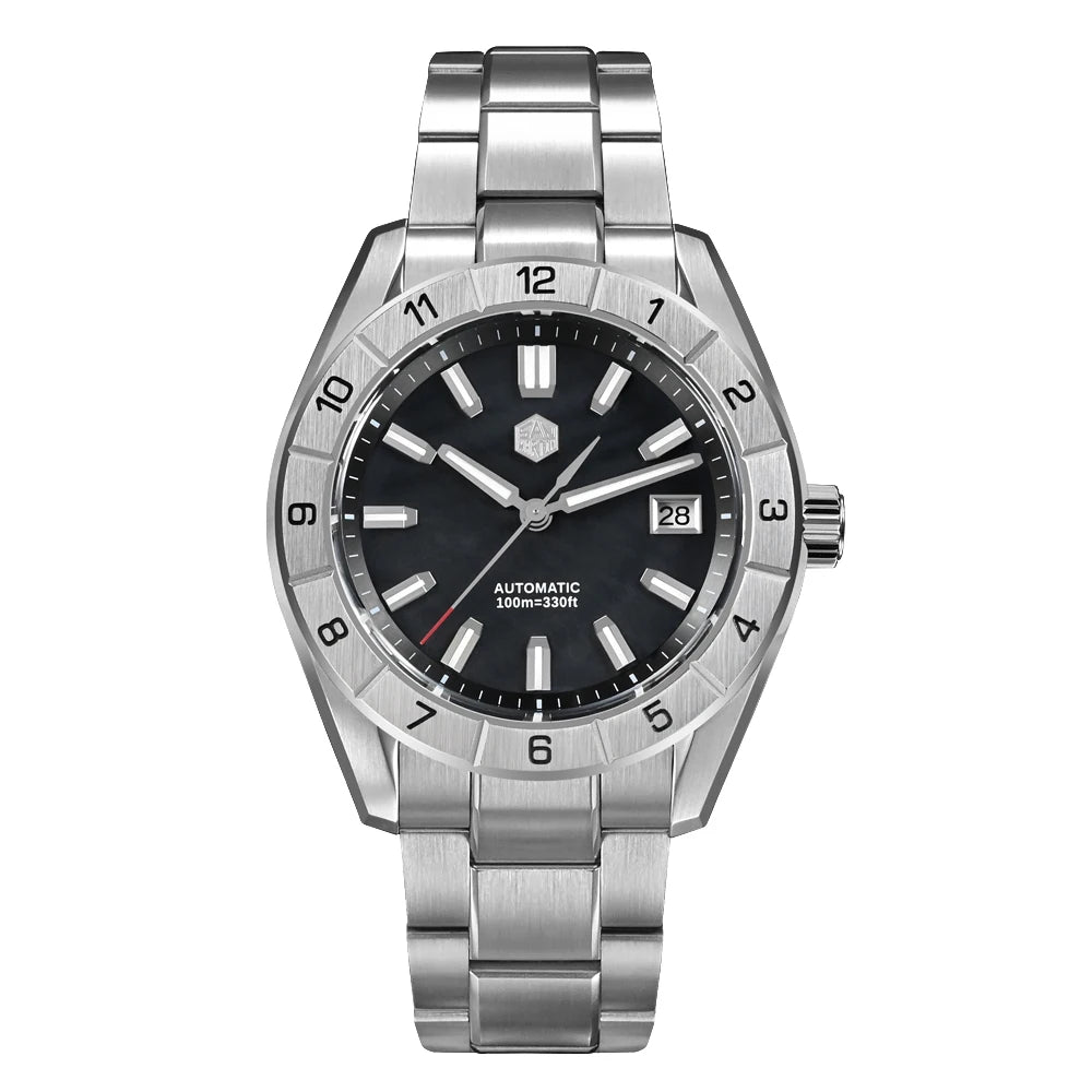 San Martin New 42mm Peacock Gemstone Dial NH35 Luxury Men Watch Automatic Mechanical Sapphire 100M Waterproof Luminous SN0130